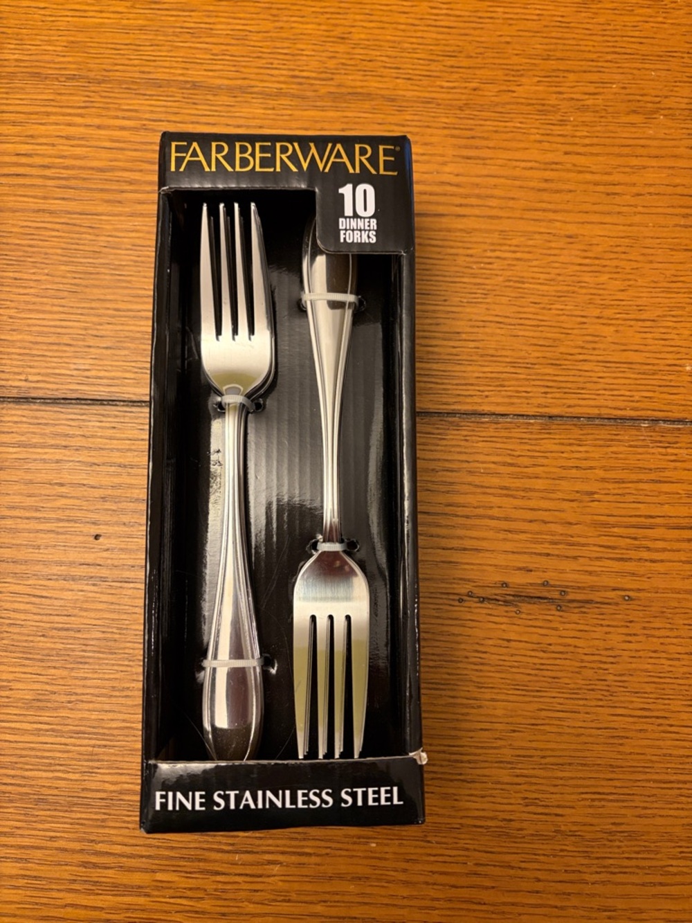 Farberware Polished Silver Stainless Steel Dinner Forks - Set of 10